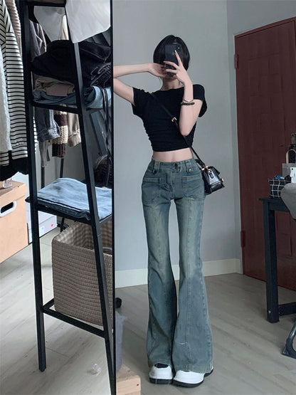 American-style Retro Skinny Jeans Women's High Waist Slimming - RALO COLLECTION STUDIO