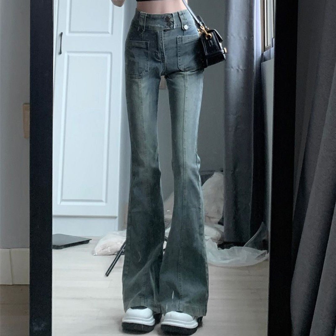 American-style Retro Skinny Jeans Women's High Waist Slimming - RALO COLLECTION STUDIO