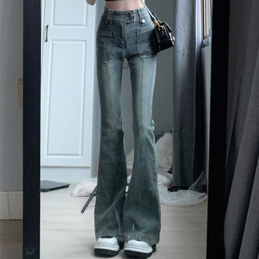 American-style Retro Skinny Jeans Women's High Waist Slimming - RALO COLLECTION STUDIO