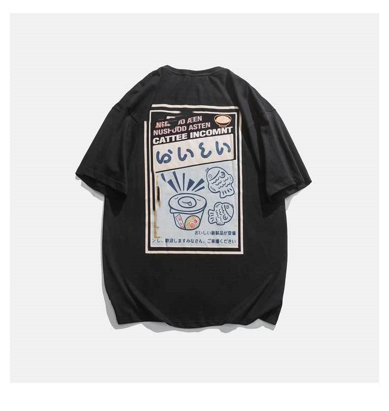 Anime Cartoon Print Off Shoulder Short-sleeved T-shirt - RALO COLLECTION STUDIO
