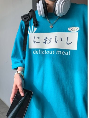 Anime Cartoon Print Off Shoulder Short-sleeved T-shirt - RALO COLLECTION STUDIO