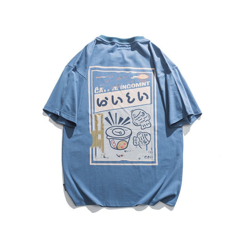 Anime Cartoon Print Off Shoulder Short-sleeved T-shirt - RALO COLLECTION STUDIO