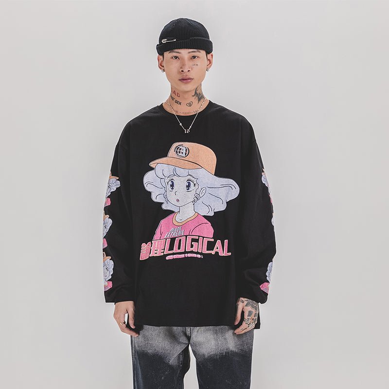 Anime character girl printed T-shirt - RALO COLLECTION STUDIO