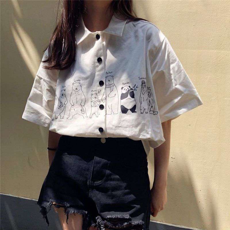 Anime Kawaii Shirt Girls Short Sleeve Summer - RALO COLLECTION STUDIO