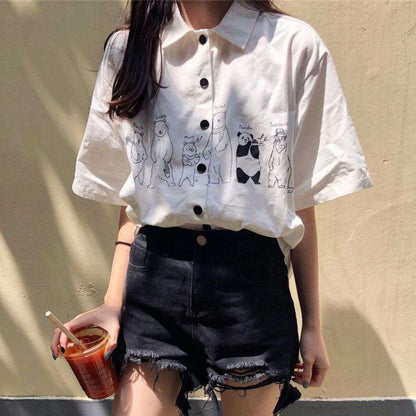 Anime Kawaii Shirt Girls Short Sleeve Summer - RALO COLLECTION STUDIO