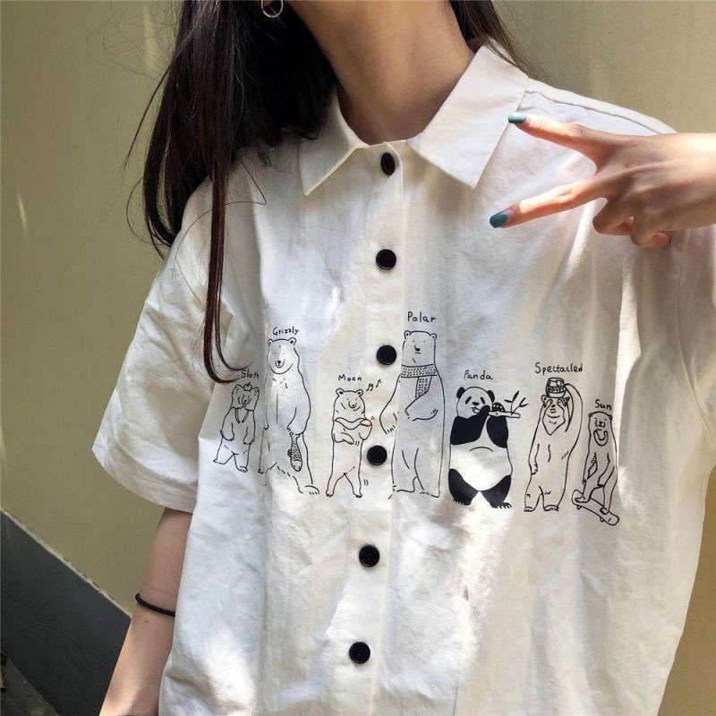 Anime Kawaii Shirt Girls Short Sleeve Summer - RALO COLLECTION STUDIO