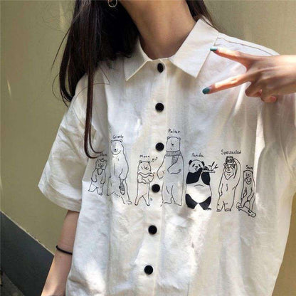 Anime Kawaii Shirt Girls Short Sleeve Summer - RALO COLLECTION STUDIO