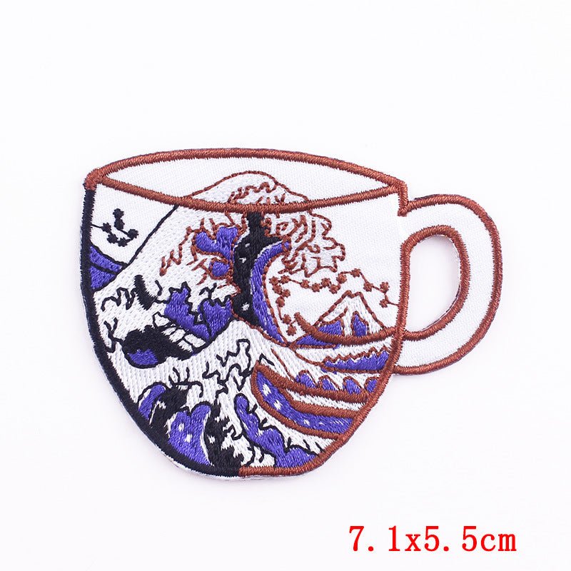 Anime Wave Embroidery Cloth Paste Computer Embroidered T Shirt With Back Glue DIY Patch - RALO COLLECTION STUDIO