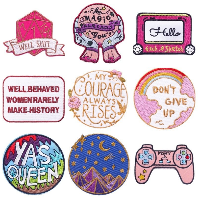 Anime Wave Embroidery Cloth Paste Computer Embroidered T Shirt With Back Glue DIY Patch - RALO COLLECTION STUDIO