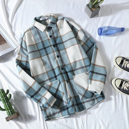 Autumn Brushed Plaid Shirt Men - RALO COLLECTION STUDIO