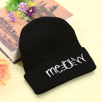 Ralo Autumn MEOW Knitted Beanie Hat - Warm Winter Skull Cap For Men & Women - RALO COLLECTION STUDIO