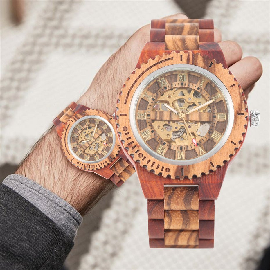 Bamboo Wood Automatic Mechanical Watch Creative Gear - RALO COLLECTION STUDIO