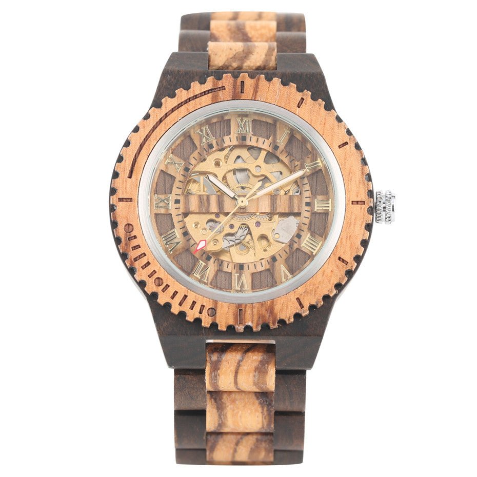 Bamboo Wood Automatic Mechanical Watch Creative Gear - RALO COLLECTION STUDIO