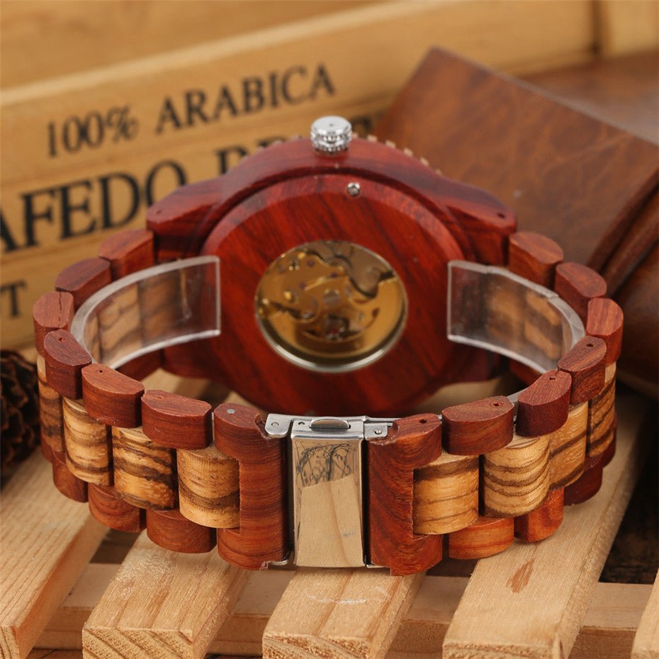 Bamboo Wood Automatic Mechanical Watch Creative Gear - RALO COLLECTION STUDIO