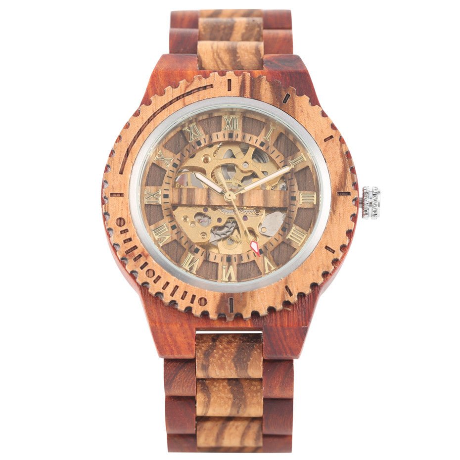 Bamboo Wood Automatic Mechanical Watch Creative Gear - RALO COLLECTION STUDIO