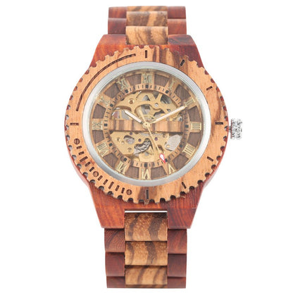 Bamboo Wood Automatic Mechanical Watch Creative Gear - RALO COLLECTION STUDIO
