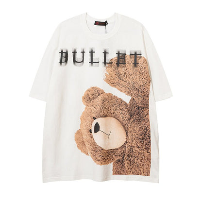 Bear Printed Short-sleeved T-shirt For Men - RALO COLLECTION STUDIO