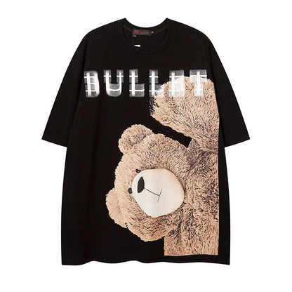 Bear Printed Short-sleeved T-shirt For Men - RALO COLLECTION STUDIO