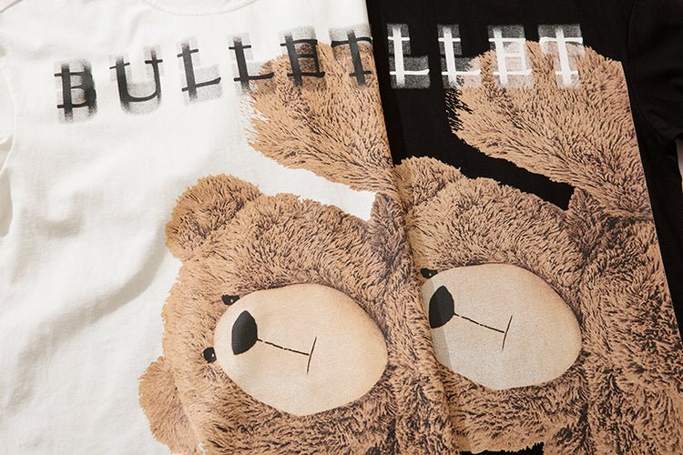 Bear Printed Short-sleeved T-shirt For Men - RALO COLLECTION STUDIO