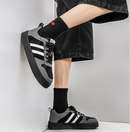 Trendy Striped Skate Shoes – Breathable Low Top Casual Sneakers for All Seasons - RALO COLLECTION STUDIO