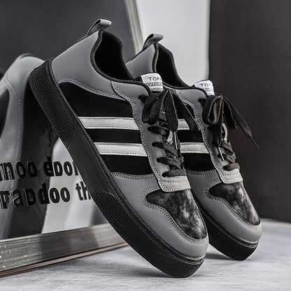 Trendy Striped Skate Shoes – Breathable Low Top Casual Sneakers for All Seasons - RALO COLLECTION STUDIO