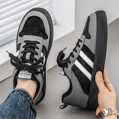 Trendy Striped Skate Shoes – Breathable Low Top Casual Sneakers for All Seasons - RALO COLLECTION STUDIO