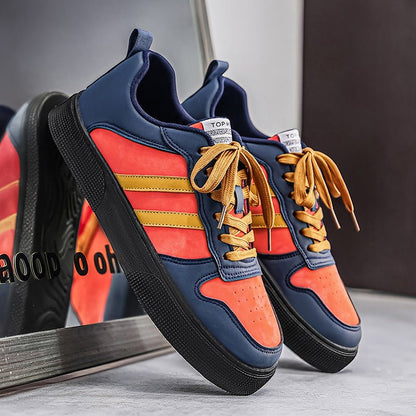 Trendy Striped Skate Shoes – Breathable Low Top Casual Sneakers for All Seasons - RALO COLLECTION STUDIO