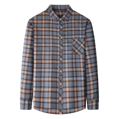 Men's Breathable Fashionable Plaid Print Long-Sleeve Shirt Ralo Collection - RALO COLLECTION STUDIO