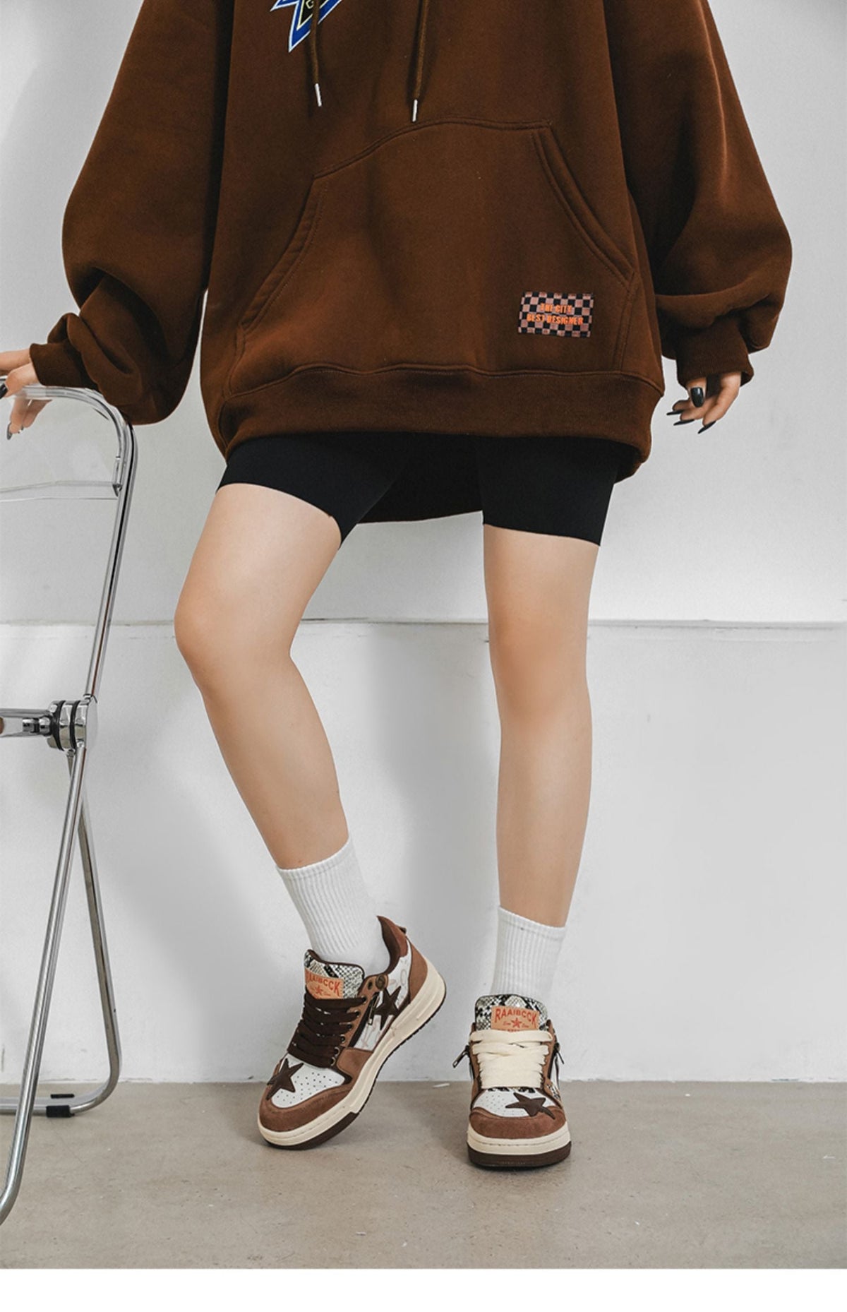 Brown Star Retro Board Shoes For Men - RALO COLLECTION STUDIO
