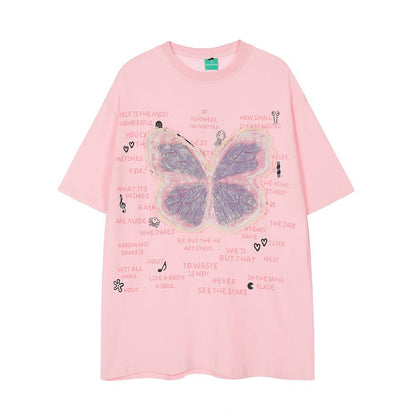 Butterfly Patch Casual Short-sleeved T-shirt For Men - RALO COLLECTION STUDIO