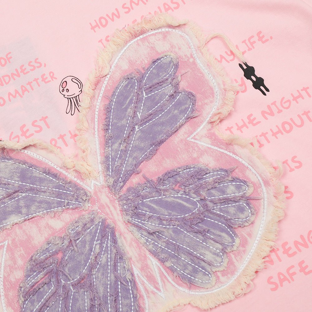 Butterfly Patch Casual Short-sleeved T-shirt For Men - RALO COLLECTION STUDIO