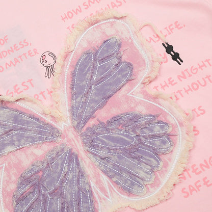 Butterfly Patch Casual Short-sleeved T-shirt For Men - RALO COLLECTION STUDIO
