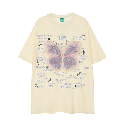 Butterfly Patch Casual Short-sleeved T-shirt For Men - RALO COLLECTION STUDIO
