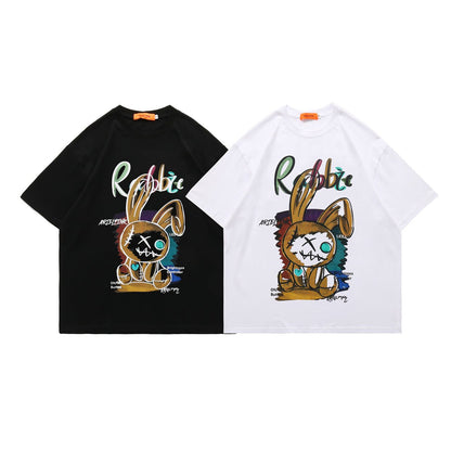 Cartoon Anime Loose T-shirt Round Neck Pullover Leisure Short Sleeve - RALO COLLECTION STUDIO