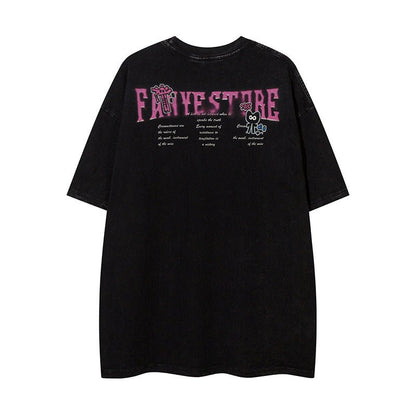Cartoon Anime Print Distressed T-shirt For Men - RALO COLLECTION STUDIO