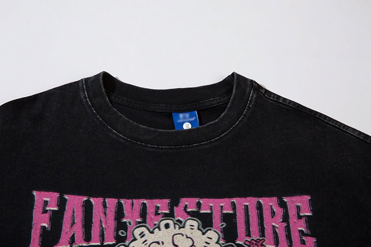 Cartoon Anime Print Distressed T-shirt For Men - RALO COLLECTION STUDIO