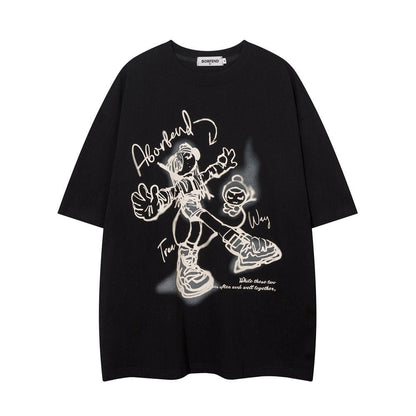Cartoon Cotton T-shirt For Men And Women - RALO COLLECTION STUDIO