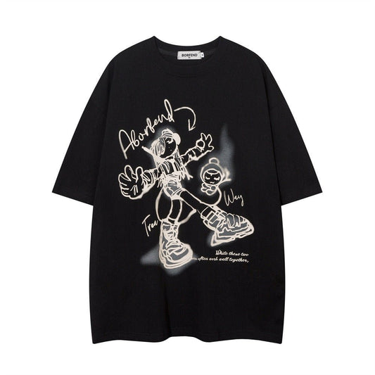 Cartoon Cotton T-shirt For Men And Women - RALO COLLECTION STUDIO