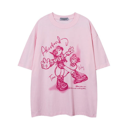 Cartoon Cotton T-shirt For Men And Women - RALO COLLECTION STUDIO