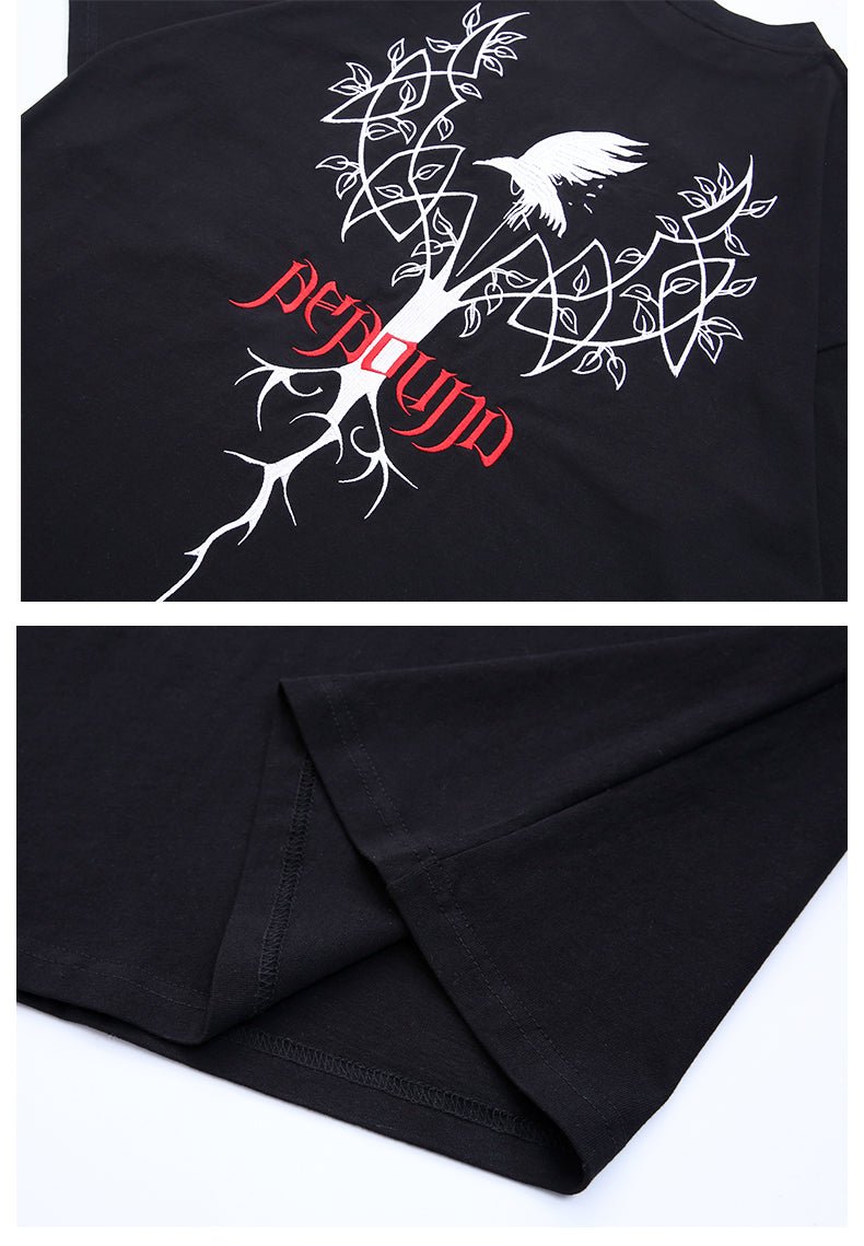Cartoon Five-point Sleeve T-shirt Male Short-sleeved Letter Printing Japanese Tide Brand Anime Hip-hop Sleeve Top - RALO COLLECTION STUDIO