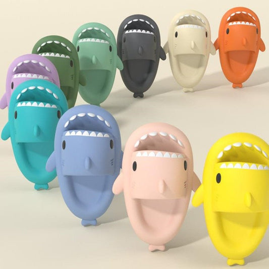 Cartoon Shark Slippers Funny Cutes Soft Slipper Indoor Outdoor Shoes For Women Men Couples - RALO COLLECTION STUDIO