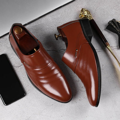 Casual pointed toe shoes men leather shoes men - RALO COLLECTION STUDIO