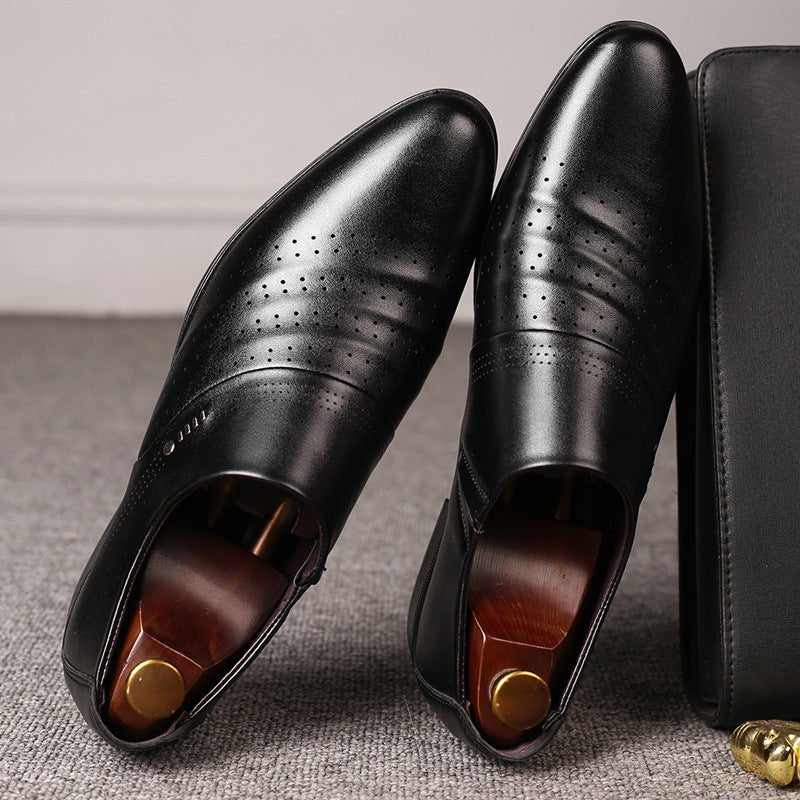 Casual pointed toe shoes men leather shoes men - RALO COLLECTION STUDIO