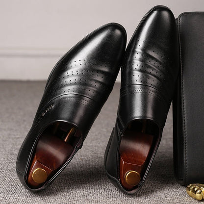 Casual pointed toe shoes men leather shoes men - RALO COLLECTION STUDIO