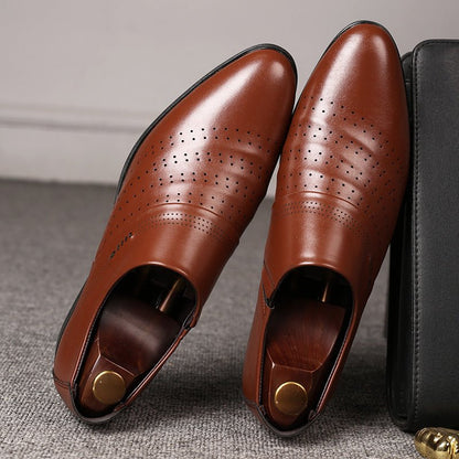 Casual pointed toe shoes men leather shoes men - RALO COLLECTION STUDIO