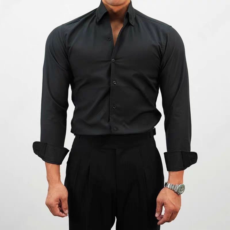 Casual Solid Color Workwear Shirt Men - RALO COLLECTION STUDIO