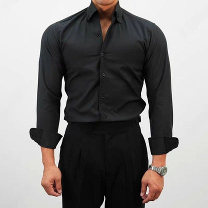Casual Solid Color Workwear Shirt Men - RALO COLLECTION STUDIO