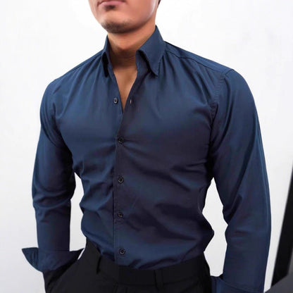 Casual Solid Color Workwear Shirt Men - RALO COLLECTION STUDIO