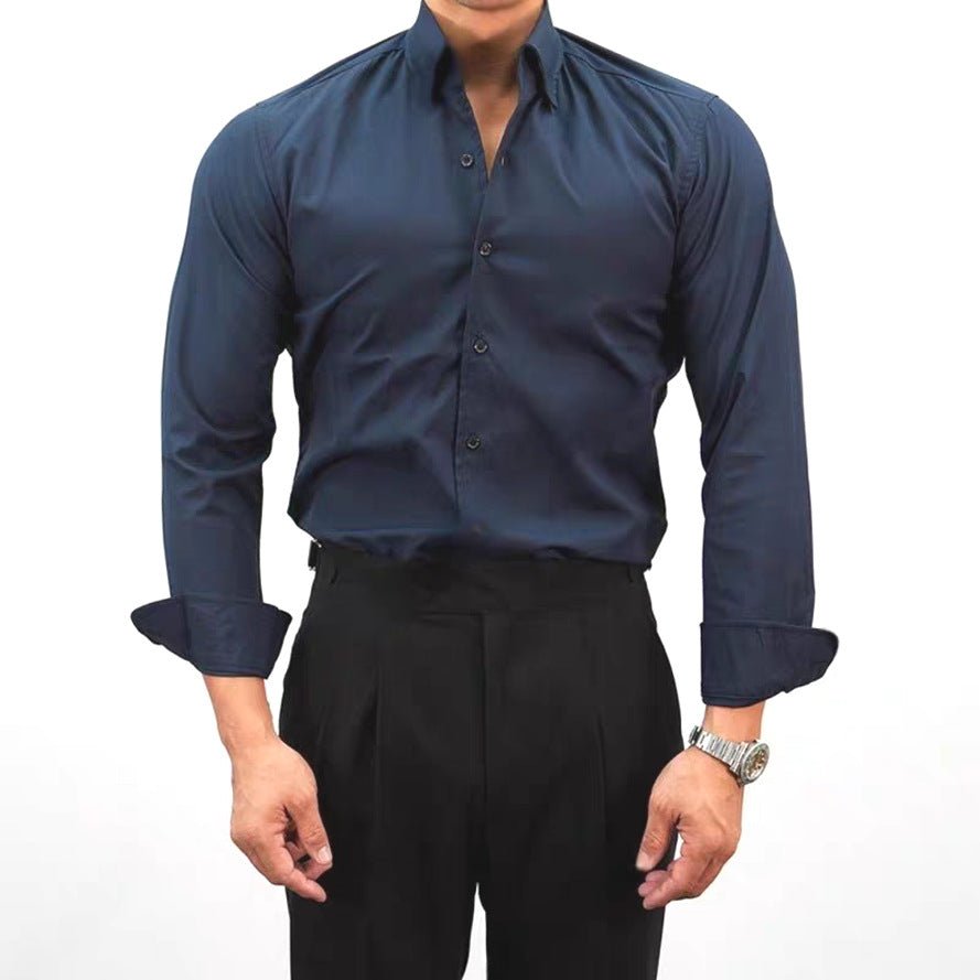 Casual Solid Color Workwear Shirt Men - RALO COLLECTION STUDIO
