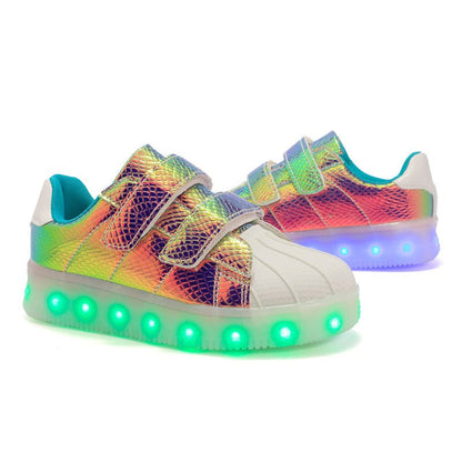 Children's Luminous Shoes Charging LED Light Shoes Colorful Shell-Toe Children's Shoes - RALO COLLECTION STUDIO